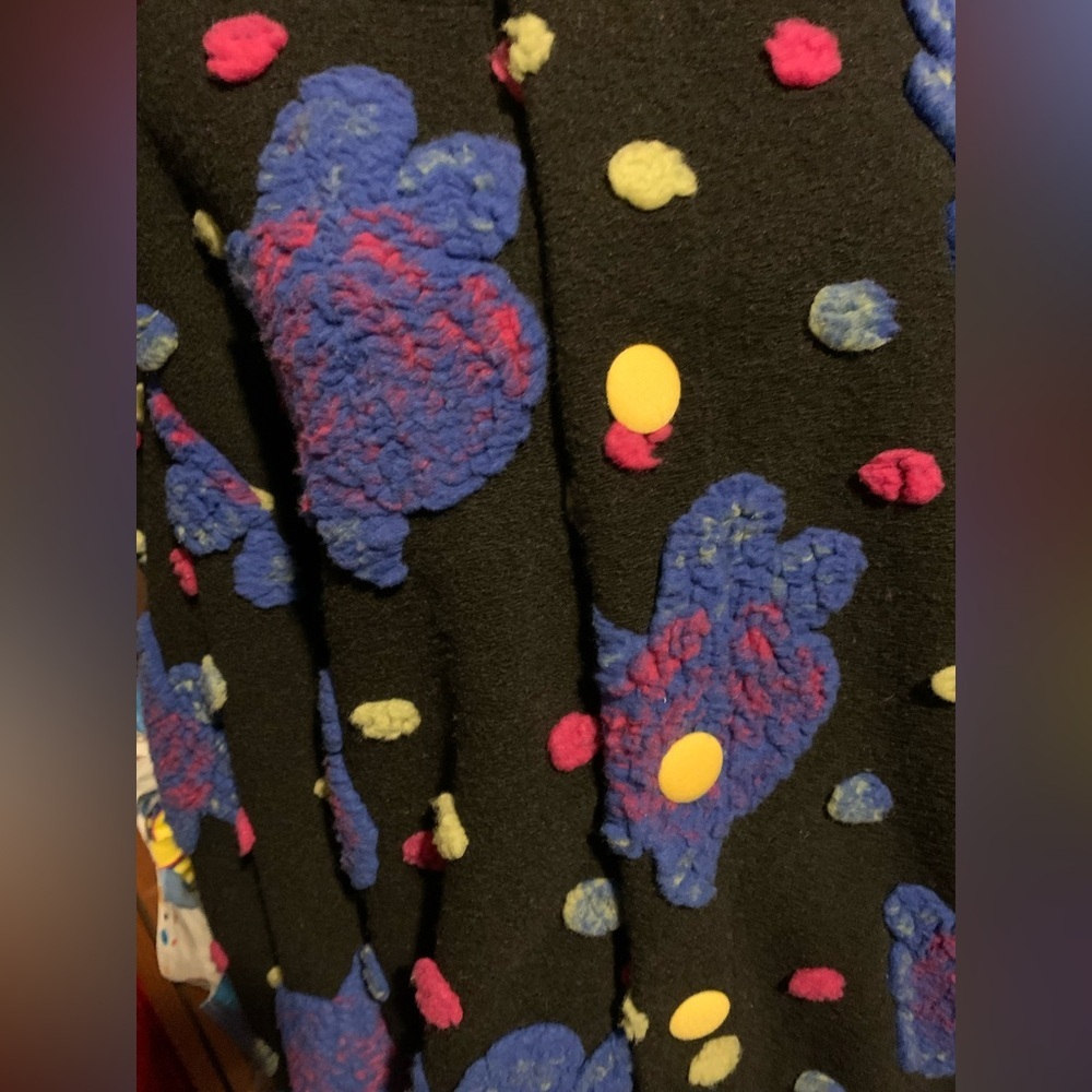 Fashion Nova 5X Teddy Jacket with Playful colorful abstract floral fuzzy Design - Picture 7 of 12